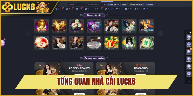 giới thiệu tổng quan luck8